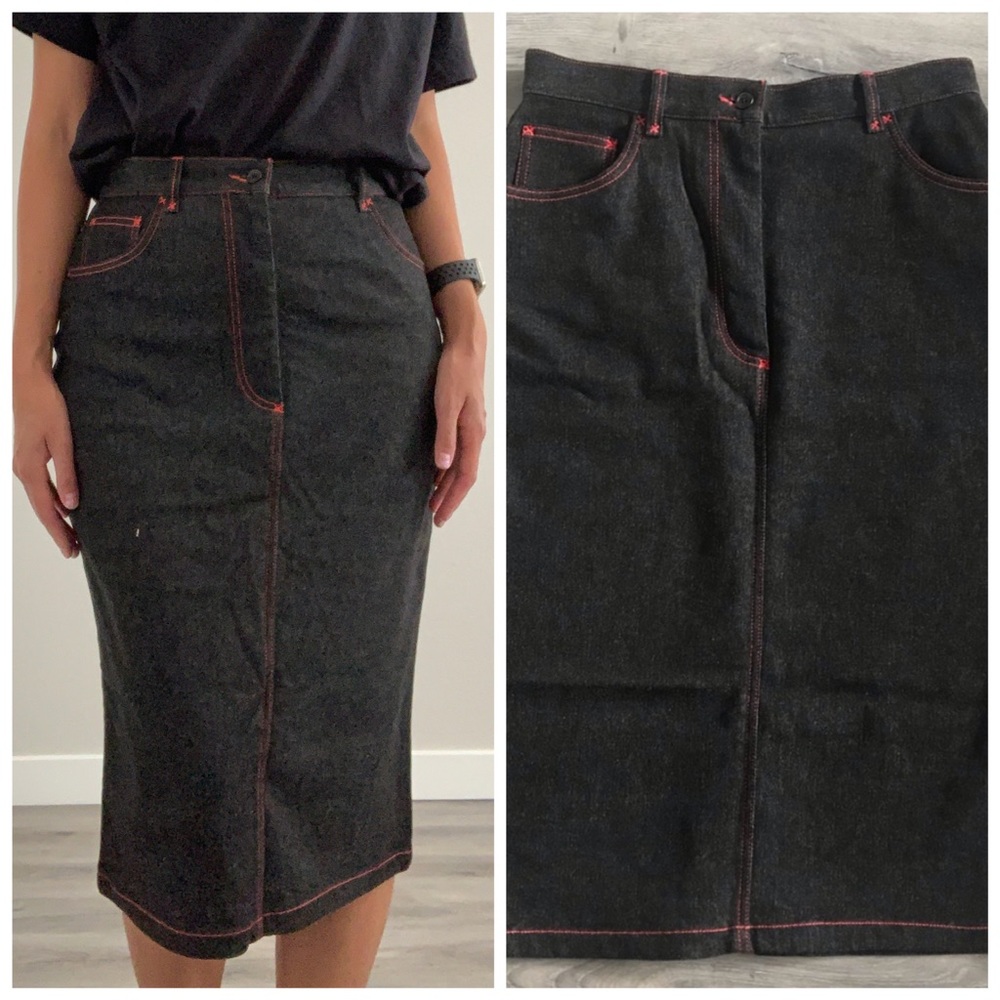 D&G Denim Midi Pencil Skirt